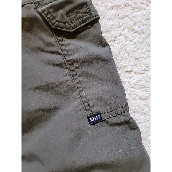 511 Tactical Pants Mens 38x34 Green Ripstop Pockets Military Utility Cargo - Picture 8 of 9
